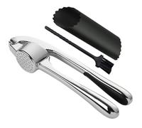 Prensa de Ajo Manual de Aleación de Zinc, Ergonómica y Ligera | Fácil de Limpiar, Agarre Cómodo, Diseño de Mango Ergonómico, para Triturar Ajo en Herramientas de Cocina