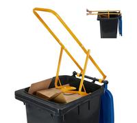 Prensa de Basura Relaxdays para Cubos, compactador de residuos, plástico, Prensa Manual, Acero, Color Amarillo