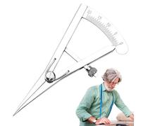 Prensa de bordes, brújula separadora de ala de resorte de precisión, herramienta de artesanía de cuero, calibre de marcado ajustable, alto pulido, para geometría de metalurgia