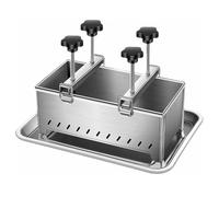Prensa de carne de acero inoxidable con diseño de doble tornillo para hamburguesas caseras y queso