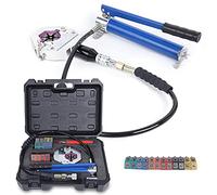 Prensa hidráulica de manguera crimpadora hidráulica herramienta de prensado para acondicionadores de aire A/C separable la crimpadora set auto reparación de aire acondicionado hidráulico con matrices