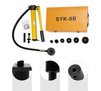 Prensa hidráulica para doblado de perfiles – Manual – Capacidad: 8T – 6 matrices de 22 a 60 mm