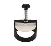 Prensa manual para hamburguesas con marco de acero inoxidable de 17 cm | Funcionamiento manual, marco de acero inoxidable, tamaño consistente, resultados de cocción uniformes, 17 cm de diámetro