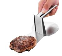 Prensa para Hamburguesas Espátula De Acero Inoxidable 2 En 1 Resistente Al | Prensa para plancha y bacon Para Cocina Restaurante Hogar Interior Exterior Barbacoa Parrilla Plancha