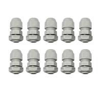 Prensaestopas de plástico nailon con sello y arandela | Blanco, Negro M10/M14/M28X1.5, 2-18 mm, 10 piezas, Nylon PA: Conexión de caja eléctrica.(White,M10X1.5(2-5mm))