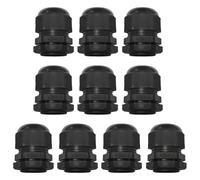 Prensaestopas de plástico nailon con sello y arandela | Blanco, Negro M10/M14/M28X1.5, 2-18 mm, 10 piezas, Nylon PA: Conexión de caja eléctrica.(Black,M28X1.5(13-18mm))