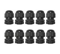 Prensaestopas de plástico nailon con sello y arandela | Blanco, Negro M10/M14/M28X1.5, 2-18 mm, 10 piezas, Nylon PA: Conexión de caja eléctrica.(Black,M14X1.5(4-8mm))