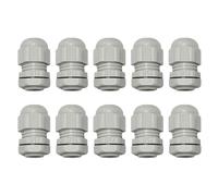 Prensaestopas de plástico nailon con sello y arandela | Blanco, Negro M10/M14/M28X1.5, 2-18 mm, 10 piezas, Nylon PA: Conexión de caja eléctrica.(White,M14X1.5(4-8mm))