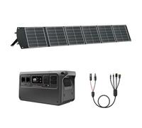 （Preparar adaptador MPPT por cuenta propia）DJI Power 1000 V2 - Estación de energía portátil (1024 Wh, 2600 W, con panel solar plegable de 200 W, generador eléctrico para camping/hogar/autocaravana).