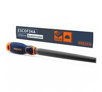 Presch Escofina media caña 200mm - Escofina con corte de doble cara para dar forma a agujeros y curvas en madera dura o blanda - Lima profesional para madera