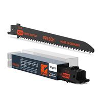 Presch Hojas sierra sable madera 130mm 10 piezas - corte curvo 6-100mm - Hojas de sierra para madera, cuchillos de cocina y más. - Juego de hojas de sierra con caja incluida