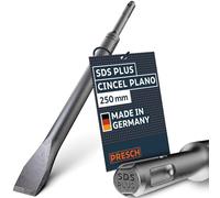 PRESCH SDS plus Cincel Plano - Extremadamente robusto, duradero, con 20mm de anchura de corte - Para todos los trabajos de demolición (longitud 250mm) - Acero de alto rendimiento para golpes potentes