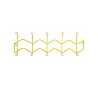 Present Time - Perchero doble Zig Zag - Amarillo brillante - 61 x 6,5 x 20 | Rectangle - skandinavisch - Hierro - Perchero para entrada - Salón y dormitorio