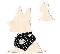 PRESSINART Perchero para Ropa de Mascotas de 11.8 x 9.1 x 0.2 Pulgadas, Maniquí de Perro para Ropa, Pañuelos, Bandanas, Soporte de Exhibición de Silueta de Perro de Madera para Tiendas de Mascotas