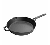 Prestige Sartén de hierro fundido de 26 cm con doble mango, presazonada, no tóxica, apta para inducción y horno, fácil de limpiar