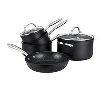 PRESTIGE - Scratch Guard - Juego de cacerolas de 5 piezas - 16/18/20 cm, olla de 24 cm, freír 25 cm - Aluminio - Apto para inducción - Apto para lavavajillas y horno - 10 anos de garantia
