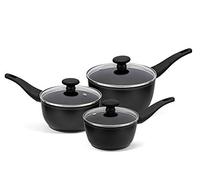 Prestige - Thermo Smart - Juego de cacerolas antiadherentes con tapas - 3 piezas - Inducción, Gas y Cocinas Eléctricas - 16, 18 y 20cm