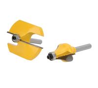 Pretfy 2 Piezas de 2 Piezas de Broca Enrutador Panel Vástago 8 Mm con Cojinete para Fresar Carpintería