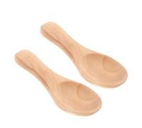 PRETYZOOM 2 Mini Cucharas de Madera para Leche en Polvo Mango Corto, Diseño Simple y Elegante, Ligeras Cocina y Té en Casa
