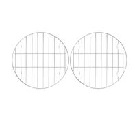 PRETYZOOM 2 Piezas Soporte para Barbacoa de Acero Inoxidable Redondo de 25cm, Fácil de Transportar y Almacenar para Actividades de Barbacoa al Aire Libre