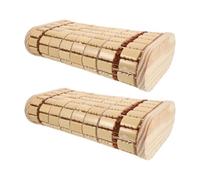 PRETYZOOM 2 Unidades Reposacabezas de Bambú y Madera para Tumbona y Sofá Beige