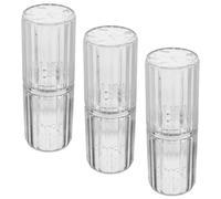 PRETYZOOM 3 Piezas Set de Aseo Vaso Cepillo Pasta, Caja Dura Pet ABS | Diseño Integrado y Tapa Desmontable, Apertura Rápida Mano, Fácil de Limpiar, para Dormitorio y Camping