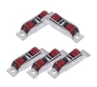 PRETYZOOM 5 Piezas Rodillos para Puertas Corredizas de Acero Inoxidable y Nylon, Tipo 88 Doble Rueda Plana, Resistencia al Desgaste y Fácil Instalación para Armarios y Closets en Hogar