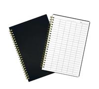 PRETYZOOM Cuaderno de Seguimiento de Gastos Negro de 2 Piezas Cubierta de Pp y Páginas Cuadriculadas para Hogares y Oficinas, Planificador de Presupuesto y Registro Financiero
