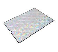 PRETYZOOM Cubierta del Congelador Horizontal, Protector de Refrigerador, Doble Cara, Plata, Poliéster y Algodón, Aislante y Resistente a Rayos UV, para Congelador y Vitrina Expositora,