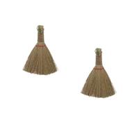 PRETYZOOM Escoba De Mano De Paja Natural con Cerdas Suaves para Limpieza Interior De Pisos Y Muebles Ligera Y Portátil para Cocina Sala Y Dormitorio