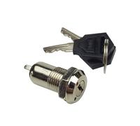 PRETYZOOM Interruptor Unipolar Llave S1204 de Metal Plata Terminal Redondo y Doble Llave Reversible para Protección y Seguridad Industrial