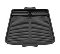 PRETYZOOM Parrilla de Barbacoa Coreana Rectangular para Barbacoas al Aire Libre y Asado Familiar en Interiores Sartén Rectangular Fácil de Limpiar para Parrilla de Aluminio Negro