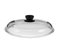 PRETYZOOM Tapa de Vidrio Templado Redonda para Olla y Sartén, Resistente a Altas Temperaturas con Visibilidad Clara y Diámetro Interior de 18cm, Accesorio para Cocina
