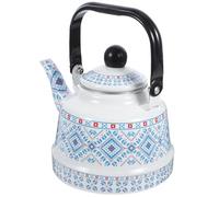 PRETYZOOM Tetera de Esmalte Azul de 1.7l Mango Cómodo y Diseño Retro Práctico para Estufa, Ideal para Aficionados al Té en Bodas y Aniversarios