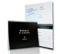 PREVIS Planificador Semanal A4 Productivo - 50 Semanas Papel 100g - Weekly Planner con Calendario Semanal Ideal para Organizar Agenda - Planeador, Planner, Organizador Semanal, Diario y Mensual