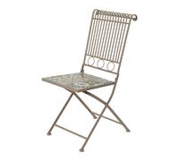 Prg - silla plegable toulouse con decoración de mosaico 45 x 38 x 90