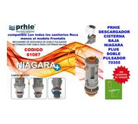 Prhie descargador cisterna baja niagara plus doblepulsador 70355