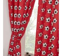 Price Right Home Cortinas Rojas de fútbol Totalmente Forradas 66"x 72" (168 cm x 183 cm)