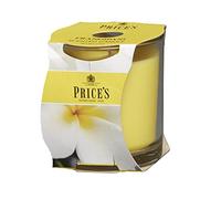 Price's - Frangipani Vela en tarro - Fresco, de temporada, deliciosa fragancia - Aroma de larga duración - Hasta 45 horas de tiempo de combustión