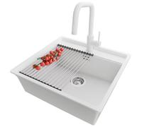 PRIMAGRAN Fregadero bajo Encimera Blanco - Bergen Low Cut Top, 56x53cm