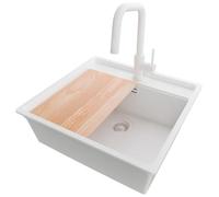 PRIMAGRAN Fregadero bajo Encimera Todo Blanco - Bergen Low Cut Top, 56x53cm