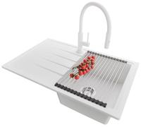 PRIMAGRAN Fregadero Granito Blanco - Milano, 78x50cm