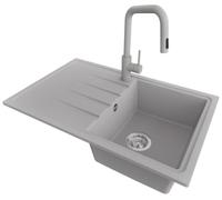 PRIMAGRAN Fregadero Granito Gris - Milano, 78x50cm