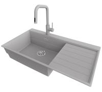 PRIMAGRAN Fregadero Granito Gris - Sydney Ergo, 90x50cm