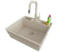 PRIMAGRAN Fregadero Granito Todo Beige - New York, 58x53cm