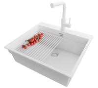 PRIMAGRAN Fregadero Granito Todo Blanco - Oslo max level, 58x53cm