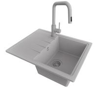 PRIMAGRAN Fregadero Granito Todo Gris - Milano, 62x50cm