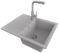 PRIMAGRAN Fregadero Granito Todo Gris - Milano, 62x50cm