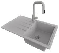 PRIMAGRAN Fregadero Granito Todo Gris - Milano, 78x50cm