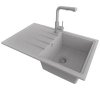 PRIMAGRAN Fregadero Granito Todo Gris - Milano, 78x50cm
